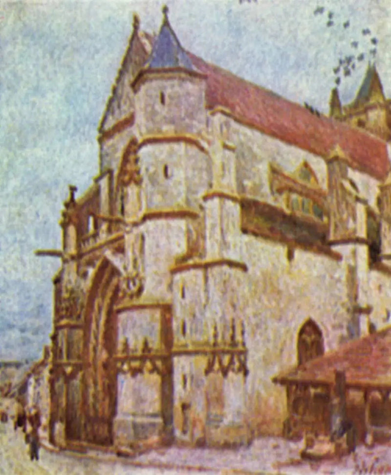 Die Kirche von Moret, am Nachmittag - Alfred Sisley