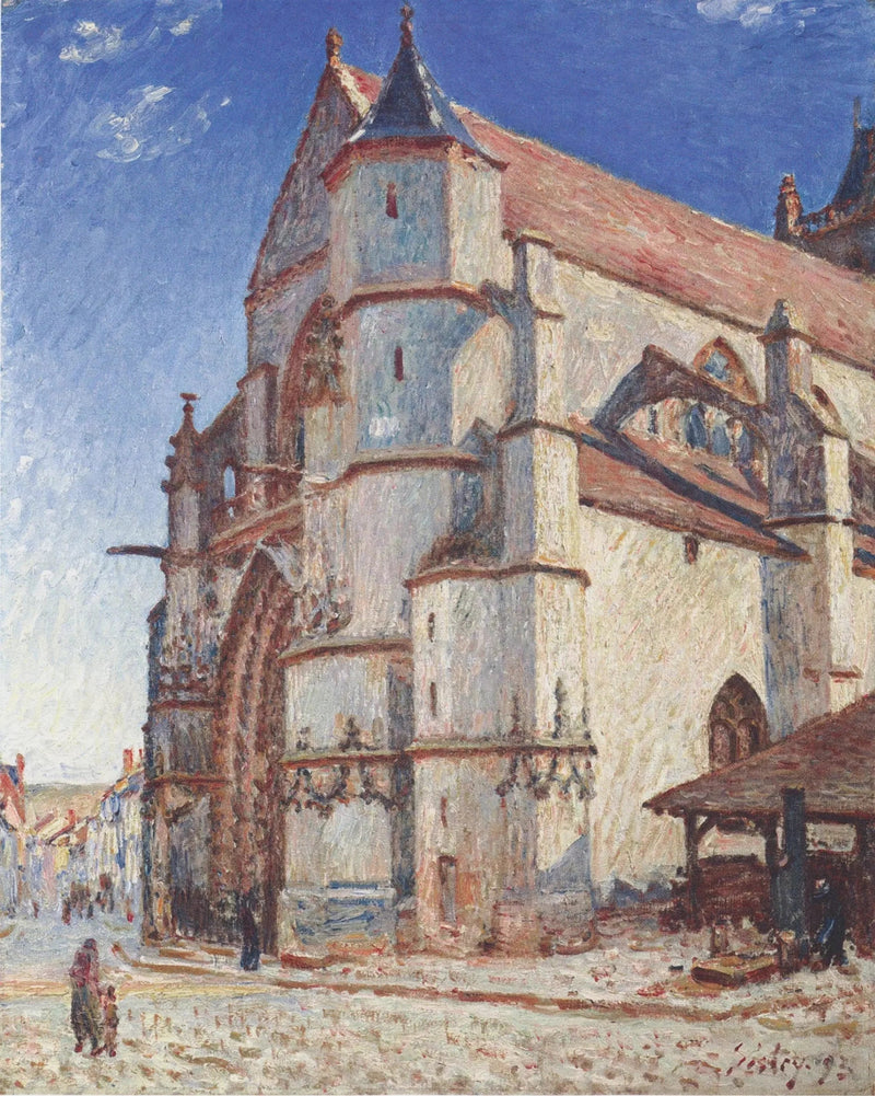 Die Kirche von Moret im Morgenlicht - Alfred Sisley