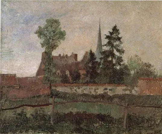 Die Kirche und das Herrenhaus von Éragny - Camille Pissarro