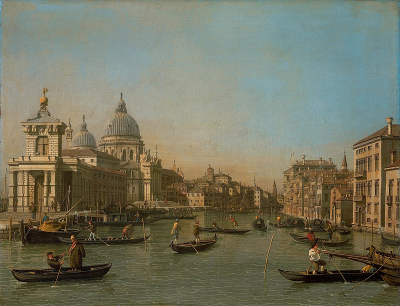 Die Mündung des Großen Kanals an der Spitze der Zollstation und Santa Maria della Salute - Canaletto