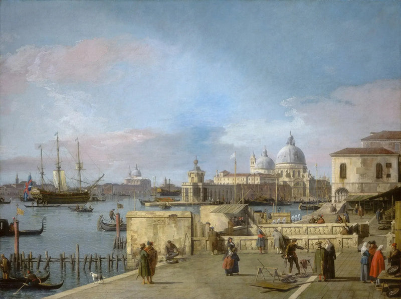 Die Mündung des Großen Kanals vom Molo, Venedig - Canaletto