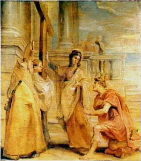 Der Kaiser Konstantin verehrt das Wahre Kreuz - Peter Paul Rubens