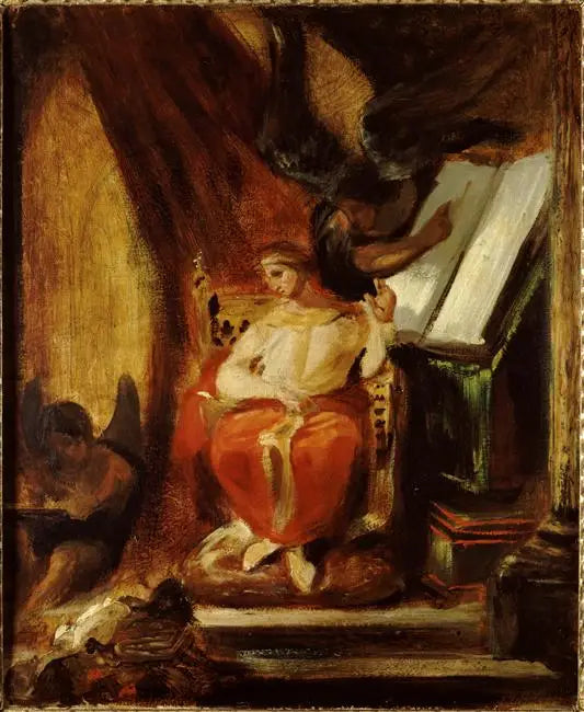 L'Empereur Justinien composant ses instituts - Eugène Delacroix image 1 reproduction artisanale de tableau