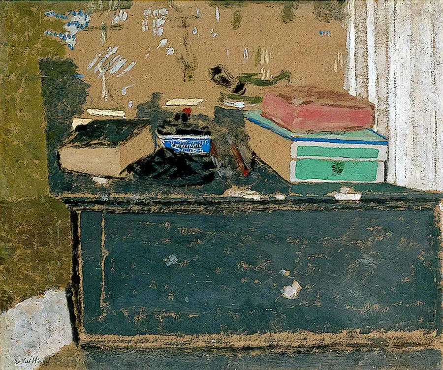 Der blaue Tintenfass auf dem Kamin - Édouard Vuillard