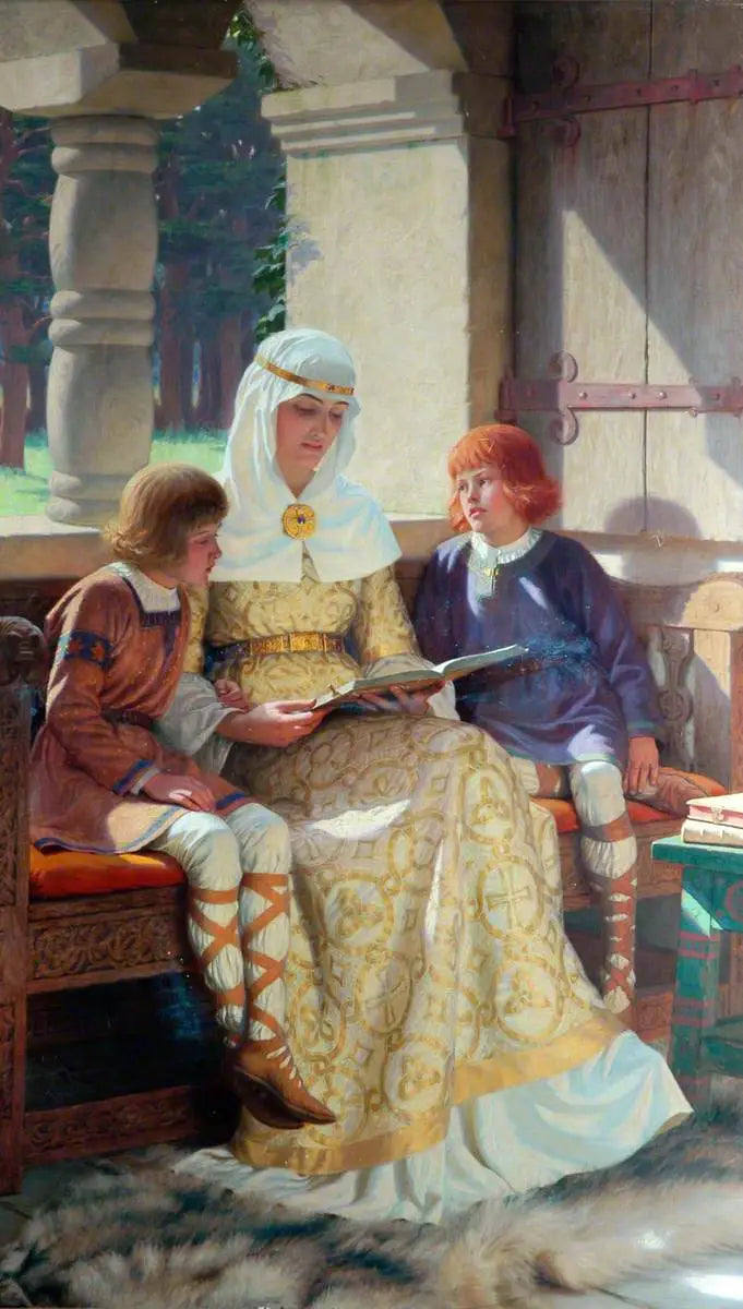 Die Kindheit von Alfred dem Großen - Edmund Blair Leighton