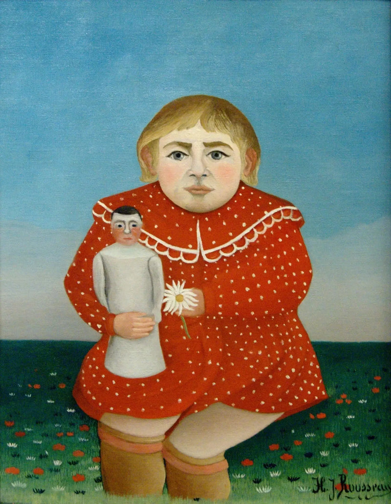 Das Kind mit der Puppe - Henri Rousseau