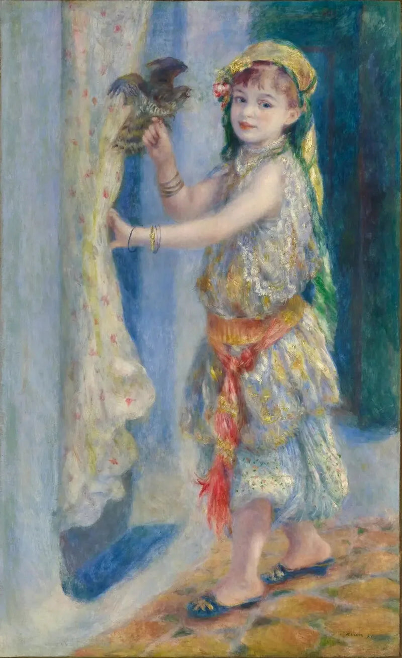 Das Kind mit dem Vogel - Pierre-Auguste Renoir