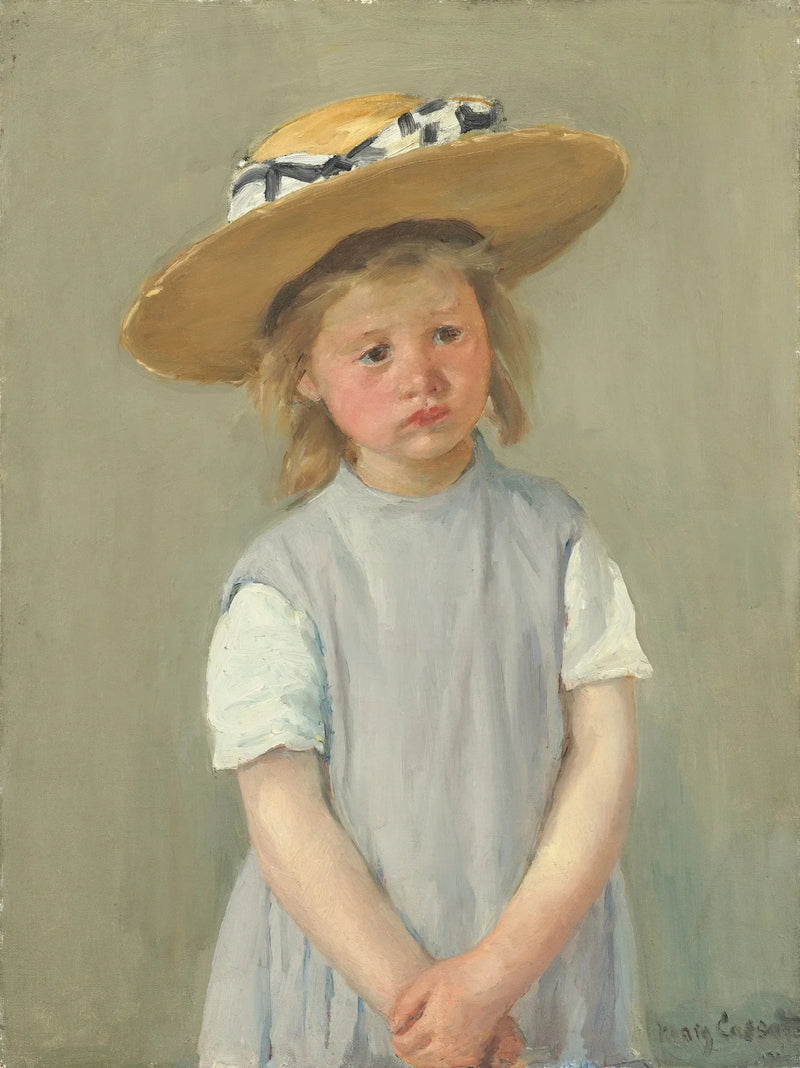 Das Kind mit dem Strohhut - Mary Cassatt