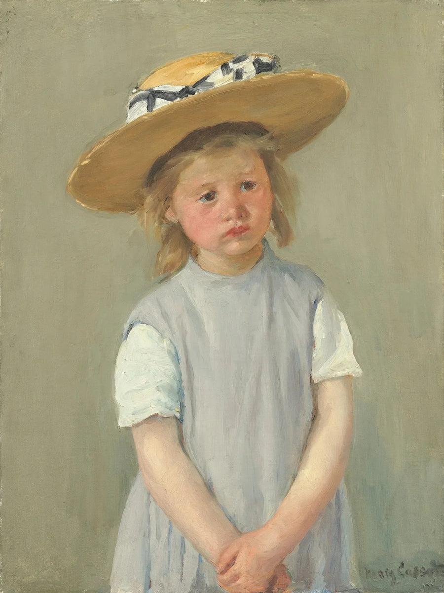 Das Kind mit dem Strohhut - Mary Cassatt
