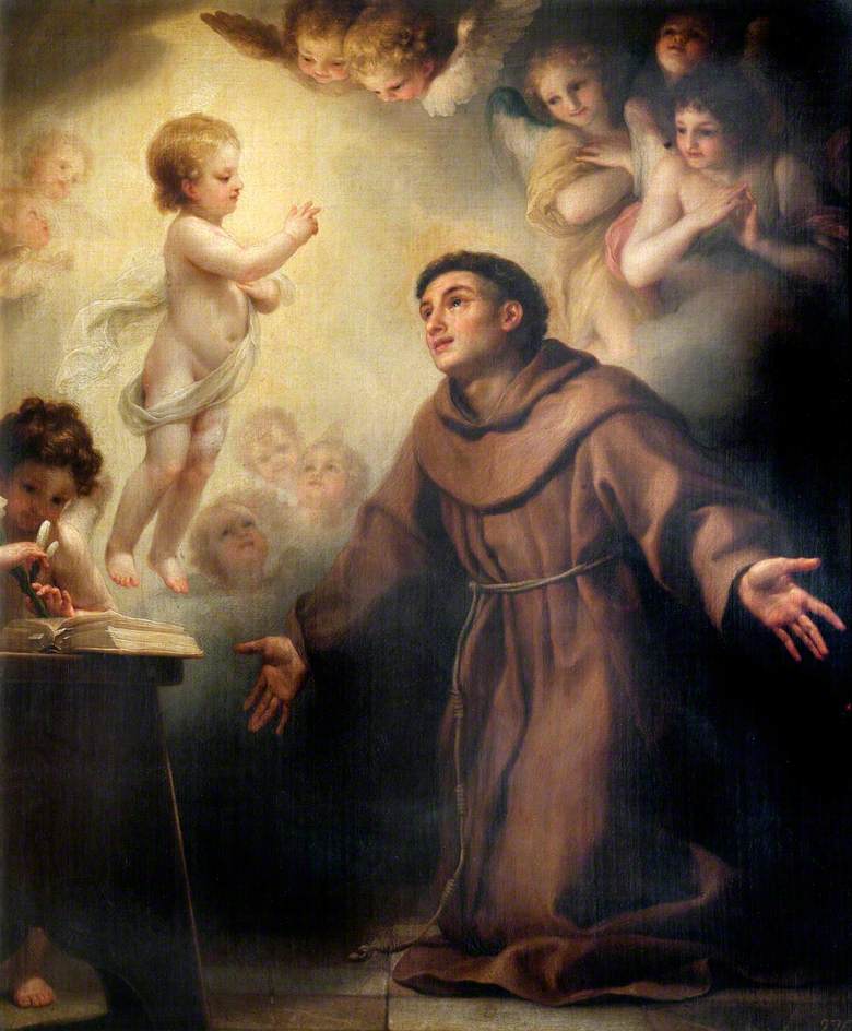 L'Enfant Jésus apparaissant à saint Antoine de Padoue - Anton Raphael Mengs image 1 reproduction artisanale de tableau
