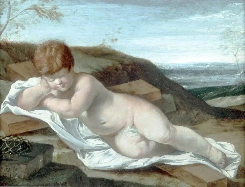 Das schlafende Jesuskind am Kreuz - Guido Reni