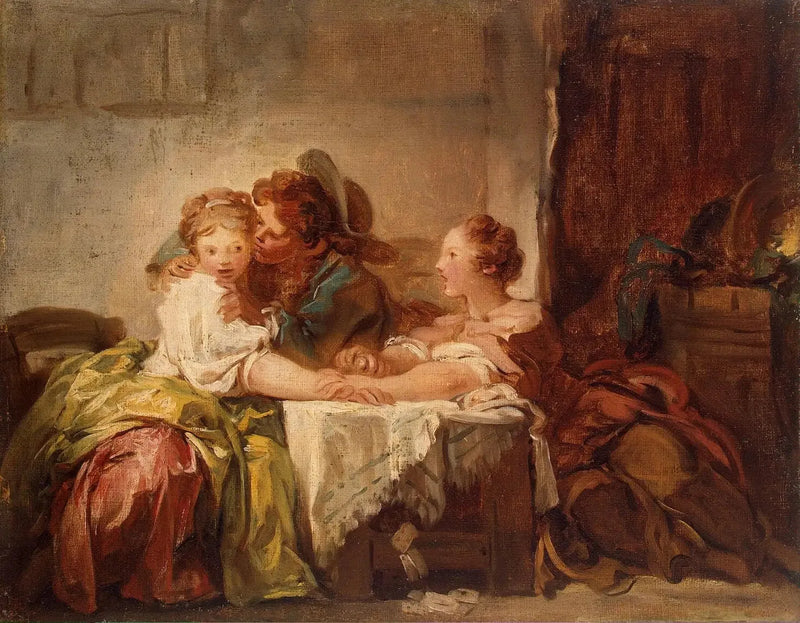 Das verlorene Risiko oder der gewonnene Kuss - Jean-Honoré Fragonard