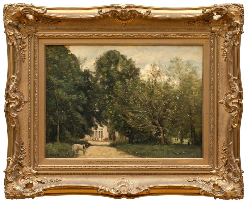 Der Eingang der Villa von Herrn Dubuisson in Brunoy - Jean-Baptiste Camille Corot