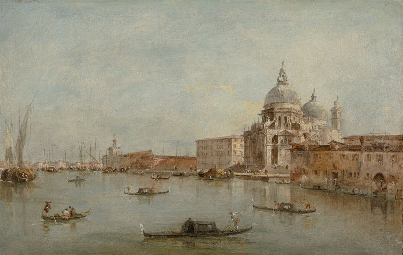 Der Eingang des Canal Grande mit der Basilika Santa Maria della Salute - Francesco Guardi