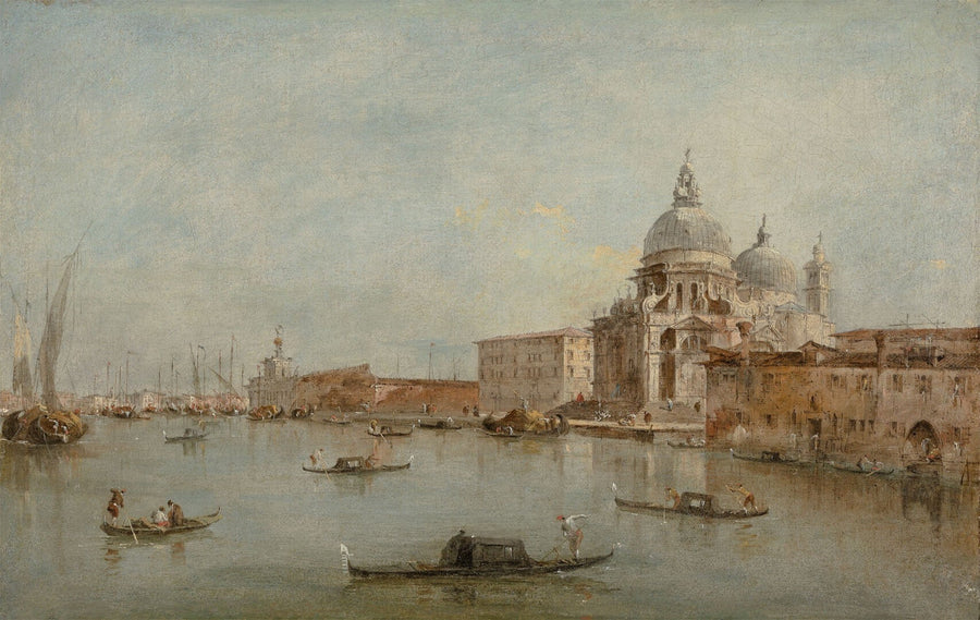 Der Eingang des Canal Grande mit der Basilika Santa Maria della Salute - Francesco Guardi