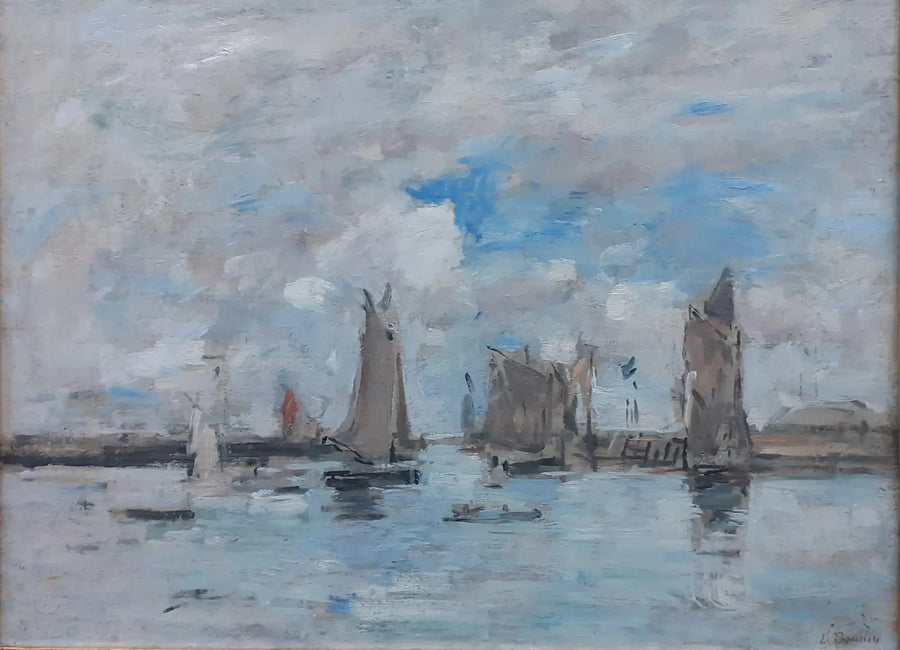 Der Eingang zum Hafen von Trouville - Eugène Boudin