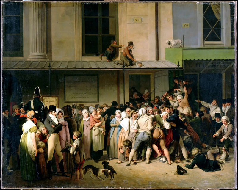 Der Eingang des Theaters des Ambigu-Comique bei einer kostenlosen Vorstellung - Louis-Léopold Boilly