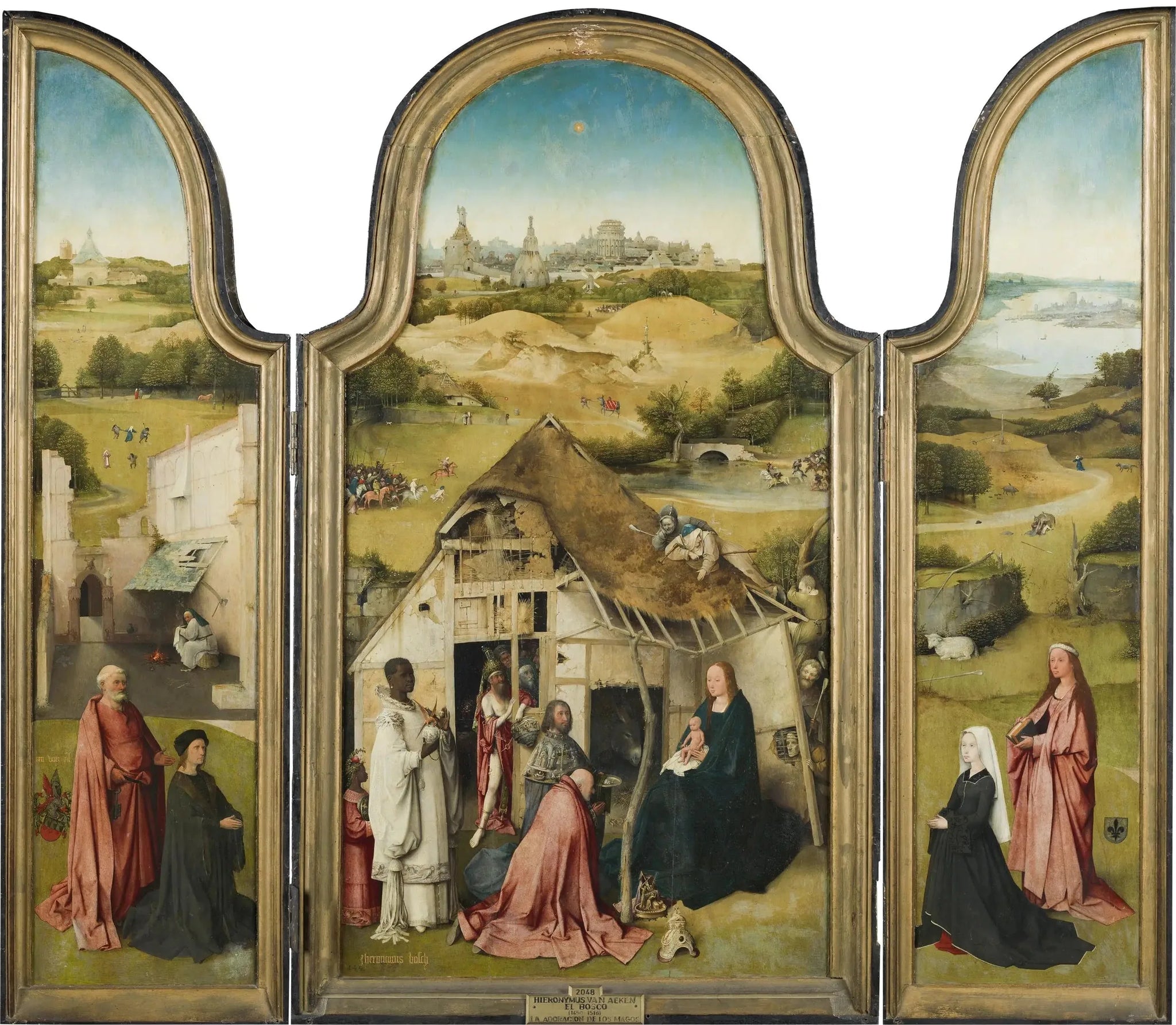 L'Épiphanie - Hieronymus Bosch image 1 copie peinte à la main à l’huile