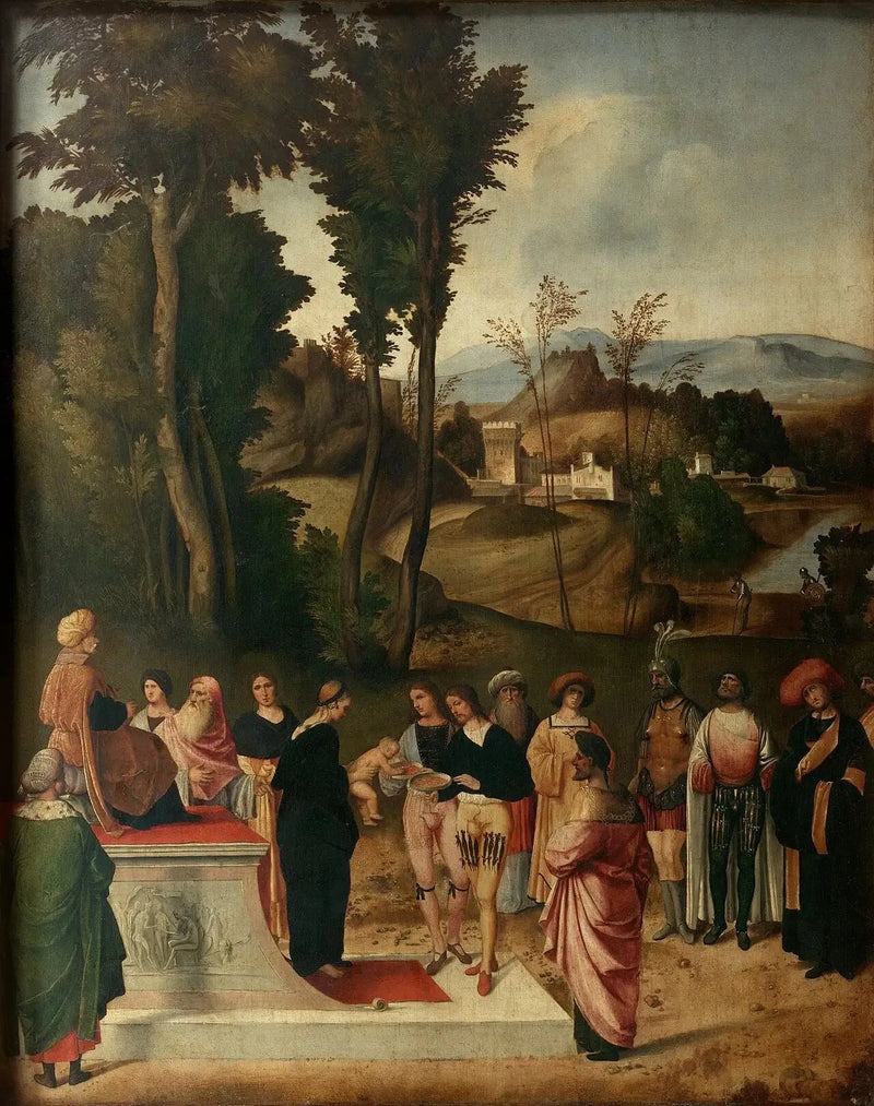 Das Feuerprobe von Mose - Giorgione
