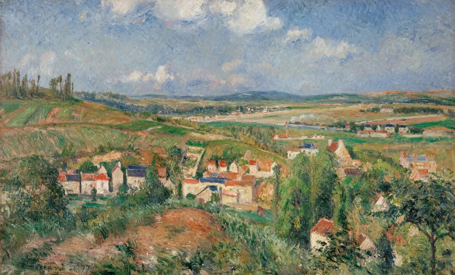 L'ermitage en été, Pontoise - Camille Pissarro image 1 reproduction de peinture à l’huile