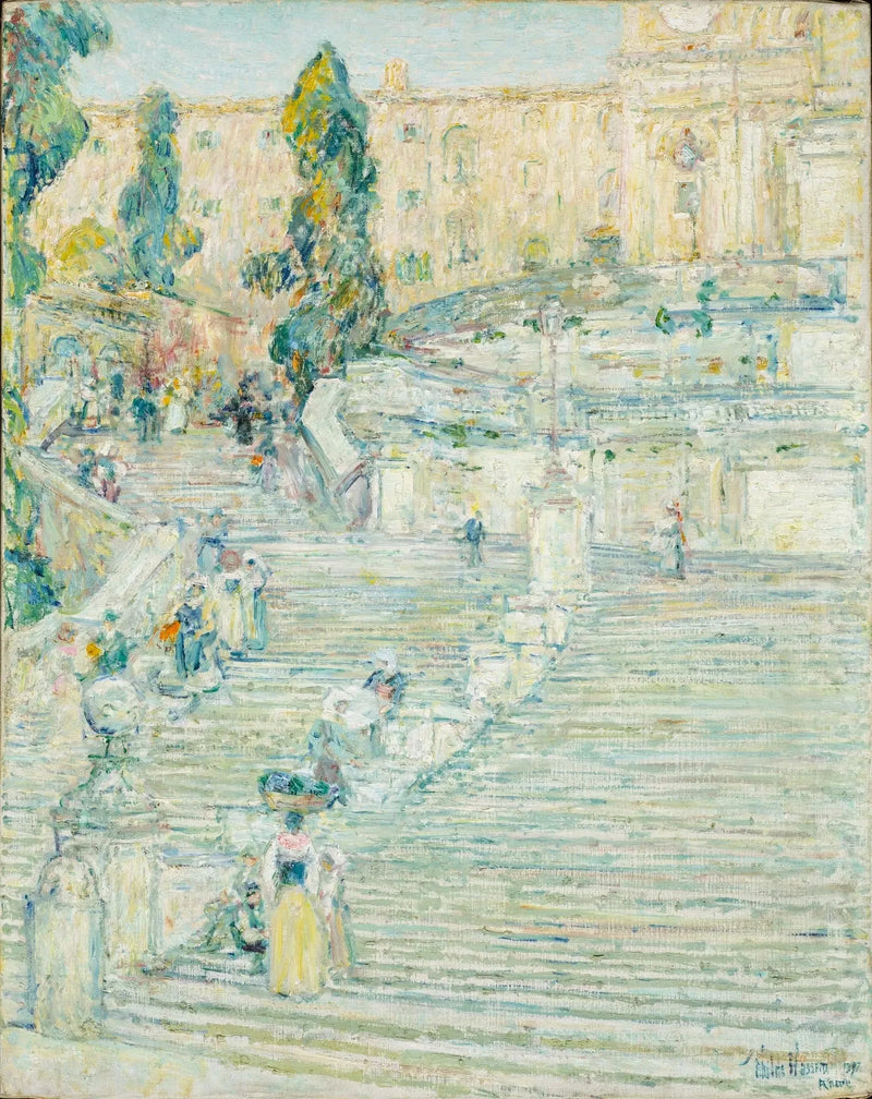 Die spanische Treppe, Rom - Childe Hassam