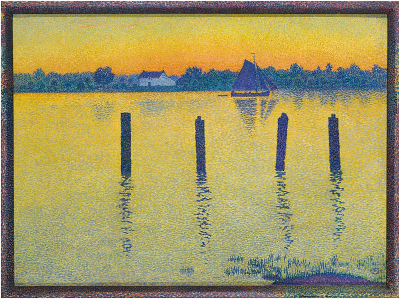 Der Skag in der Nähe von Antwerpen, am Abend - Théo van Rysselberghe
