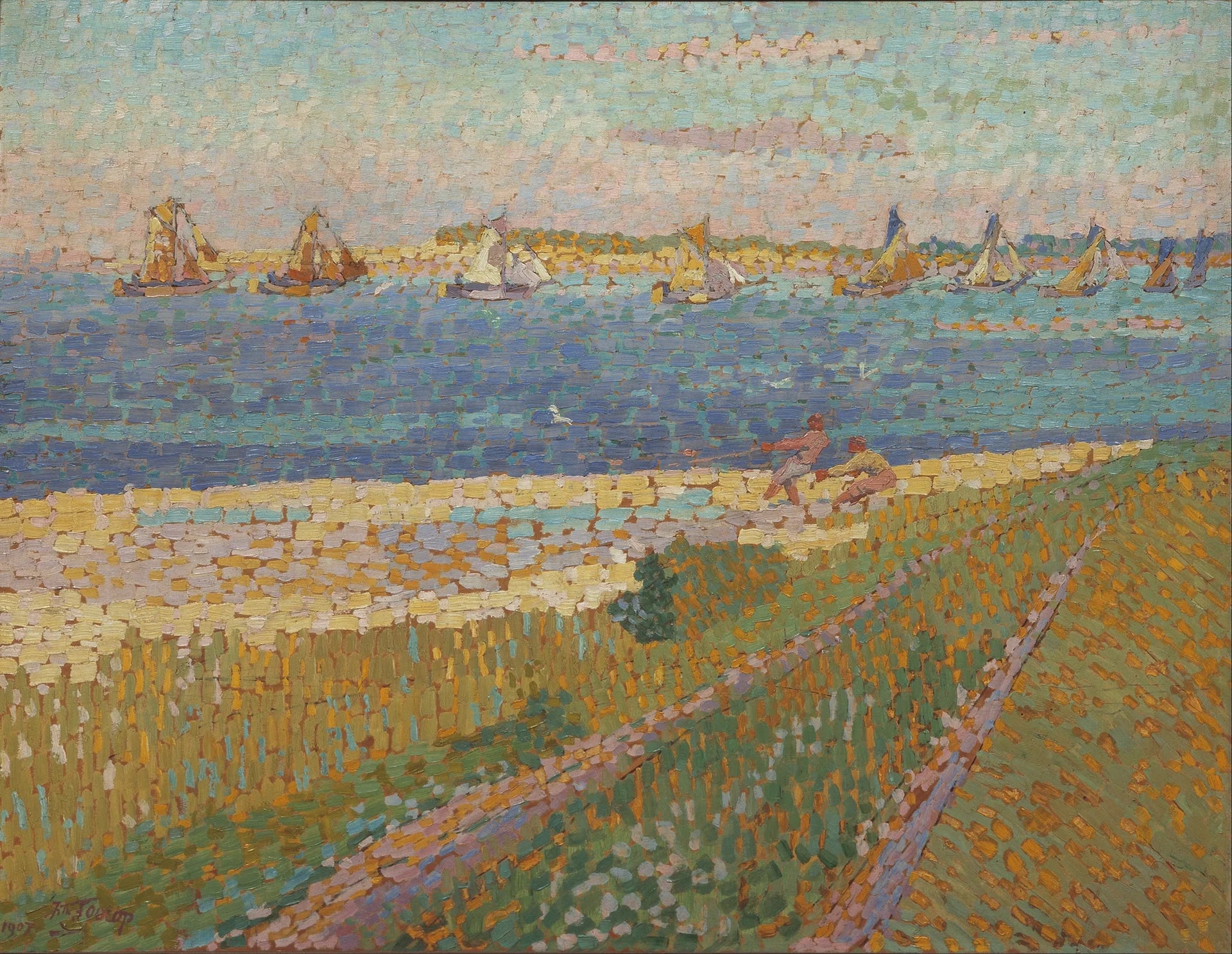 L'Escaut près de Veere - Jan Toorop image 1 copie de tableau peinte à la main