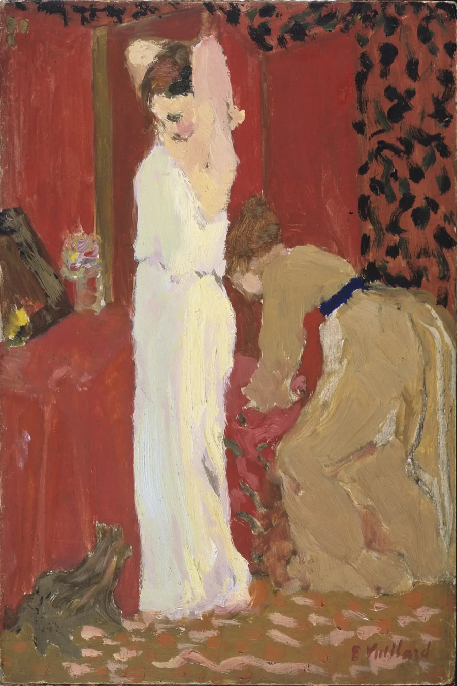 Das Probieren ; Schauspielerin in ihrer Loge - Édouard Vuillard