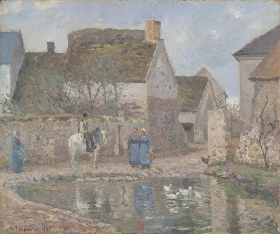Der Teich mit Enten von Ennery - Camille Pissarro