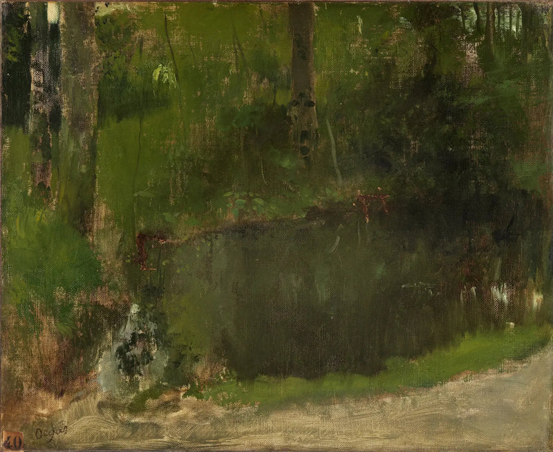 Der Teich im Wald - Edgar Degas