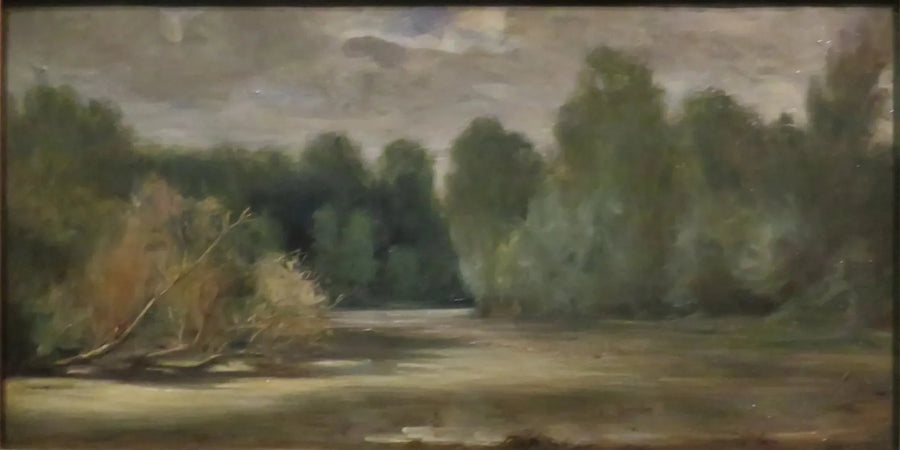 Der Teich, nahe dem Louroux - Eugène Delacroix