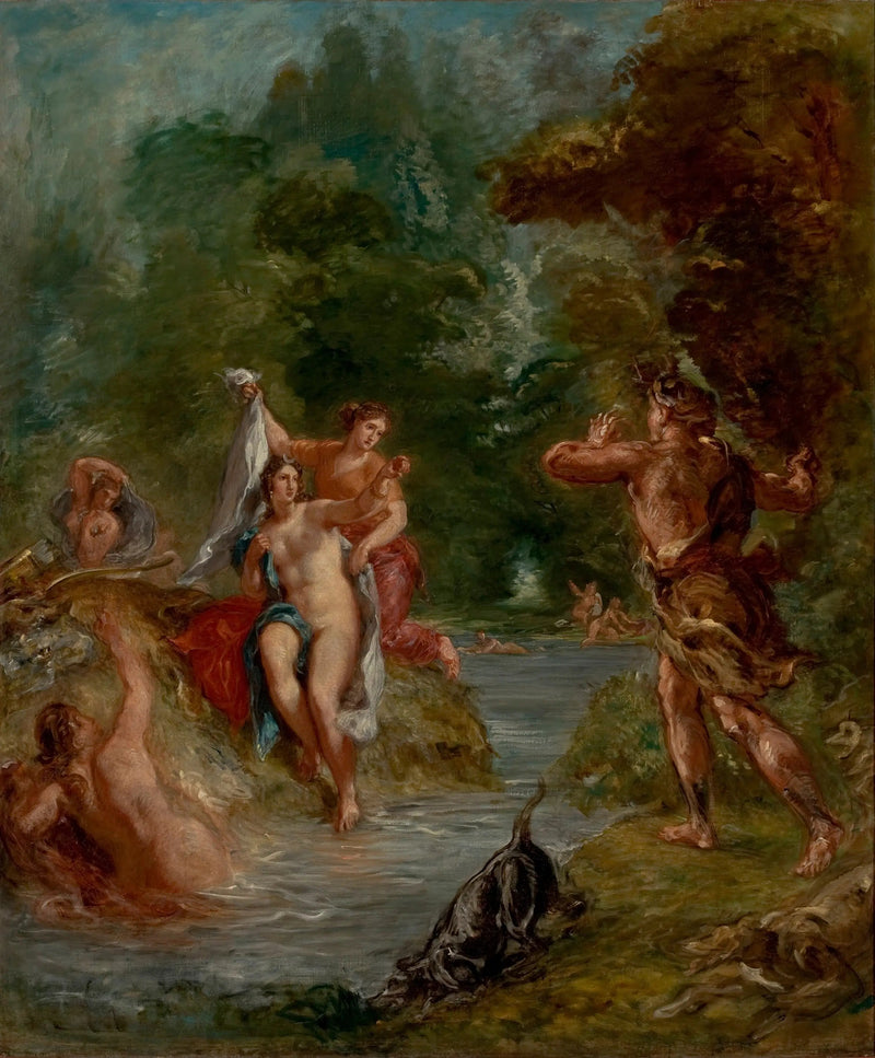 Der Sommer - Diane von Actéon überrascht - Eugène Delacroix