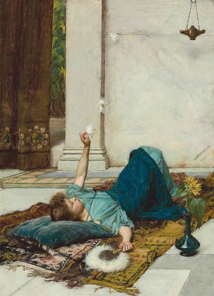 Der weißgefiederte Fächer - John William Waterhouse