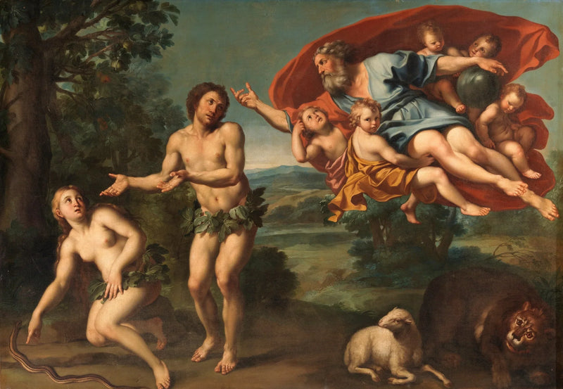 Die Vertreibung von Adam und Eva - Domenichino