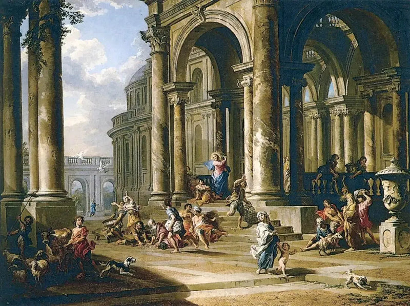 Die Vertreibung der Geldwechsler aus dem Tempel - Giovanni Paolo Panini