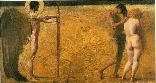 Die Vertreibung aus dem Paradies - Franz von Stuck
