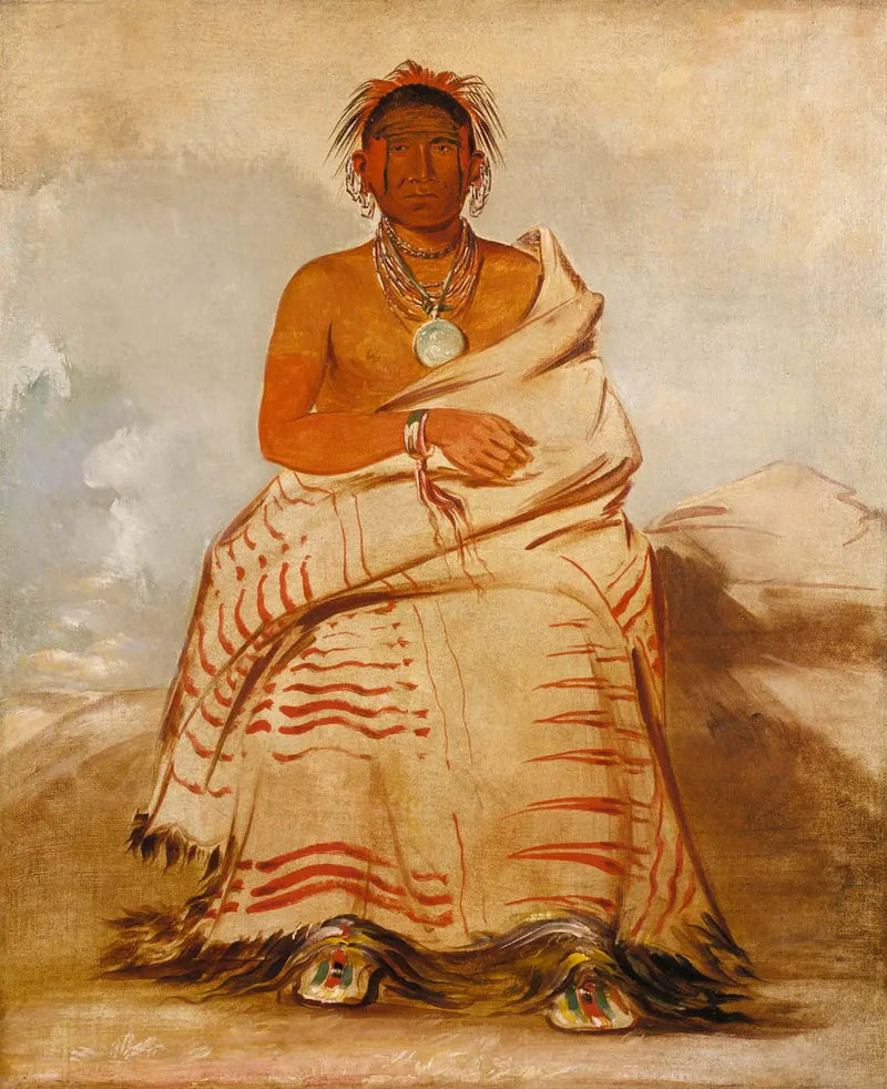 Der har-e-tar-rúshe, Mann in schlechter Laune, ein Skidi (Wolf) Pawnee - George Catlin
