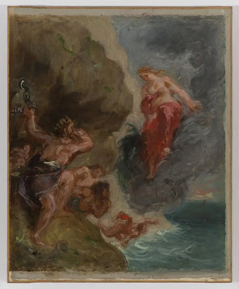 Der Winter. Junon fleht Éole an - Eugène Delacroix