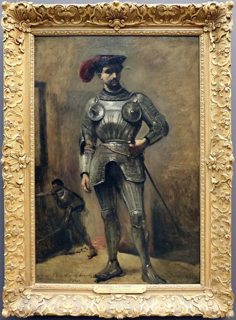 Der Mann in Rüstung - Jean-Baptiste Camille Corot