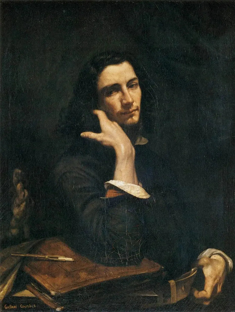 Der Mann mit dem Ledergürtel. Porträt des Künstlers - Gustave Courbet