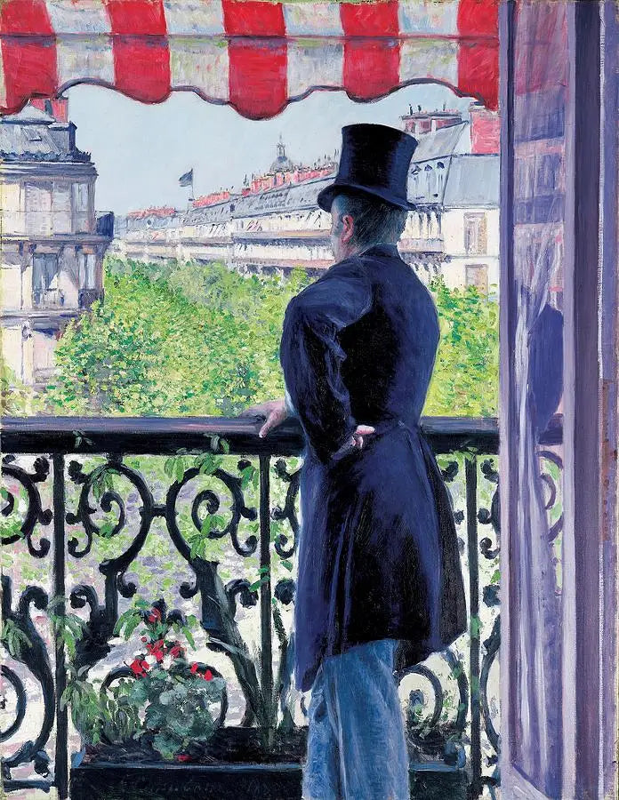 Der Mann auf dem Balkon, Boulevard Haussmann - Gustave Caillebotte