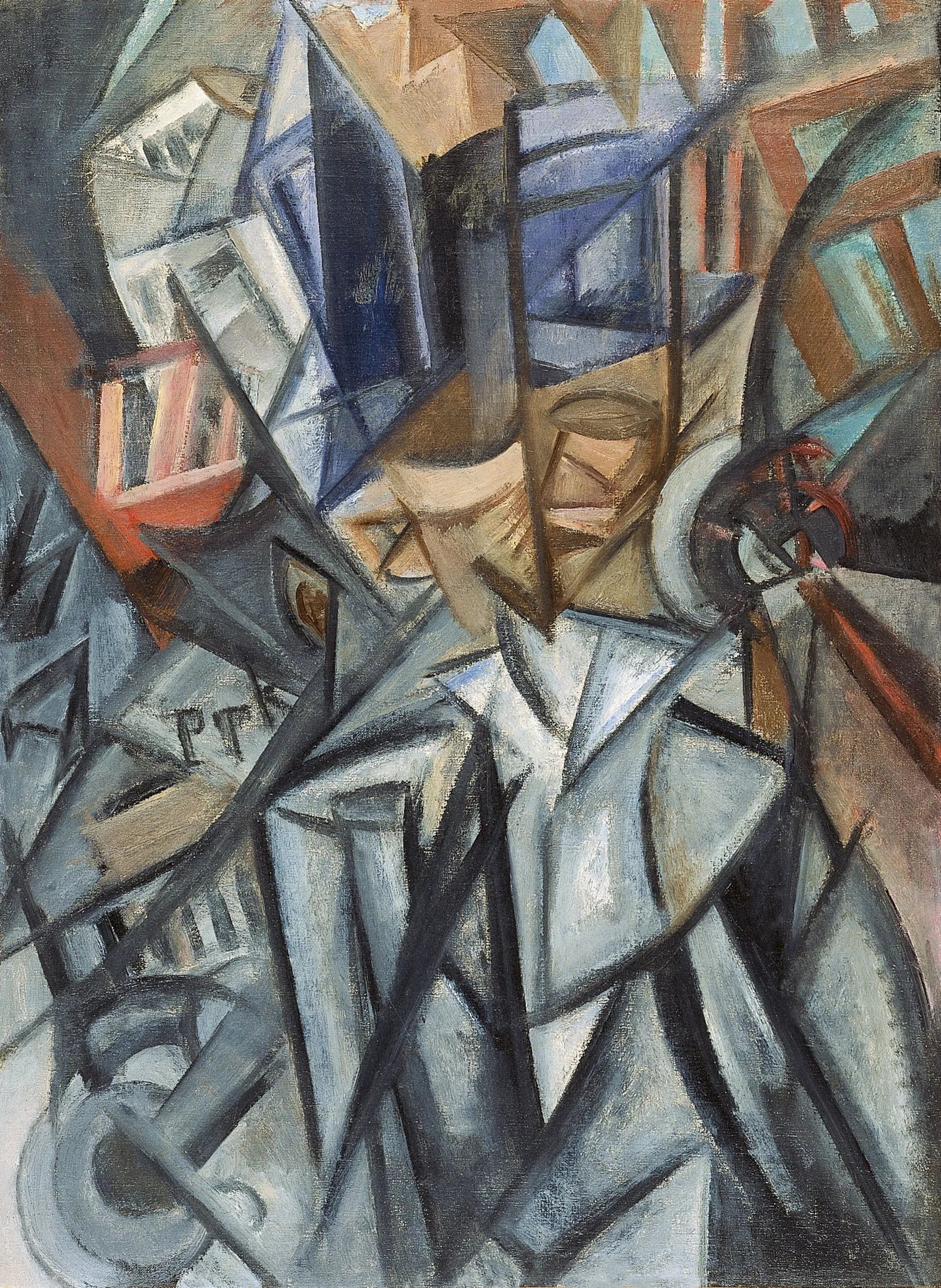 L'homme de la rue (Analyse des volumes) - Olga Rozanova image 1 copie peinte à la main à l’huile