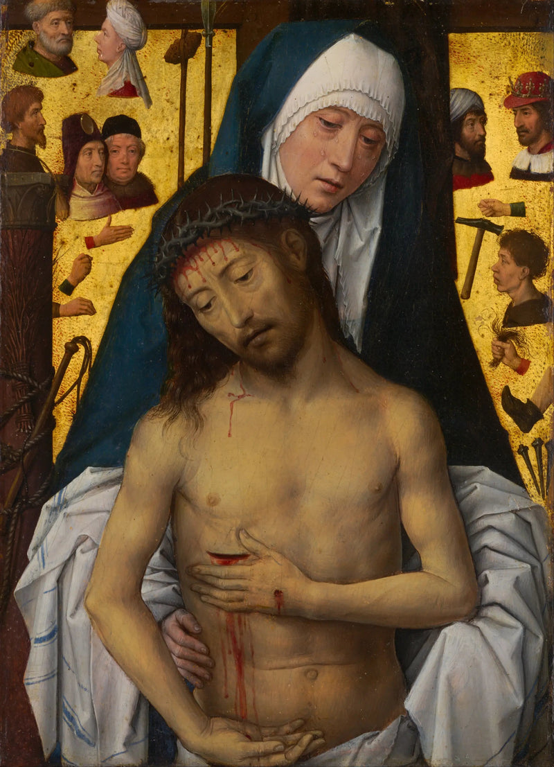 Der Mann der Schmerzen in den Armen der Jungfrau - Hans Memling