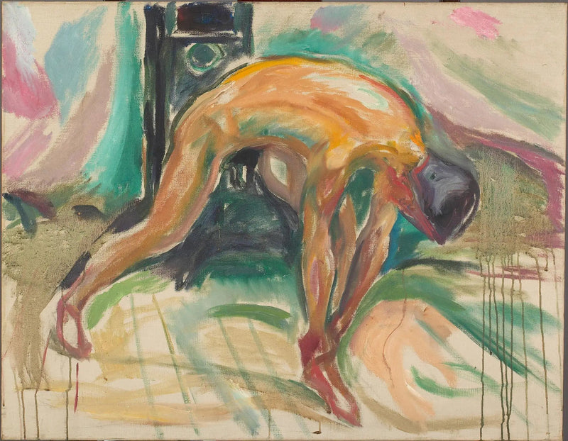 Der Mann hält seinen Knöchel nicht mehr - Edvard Munch