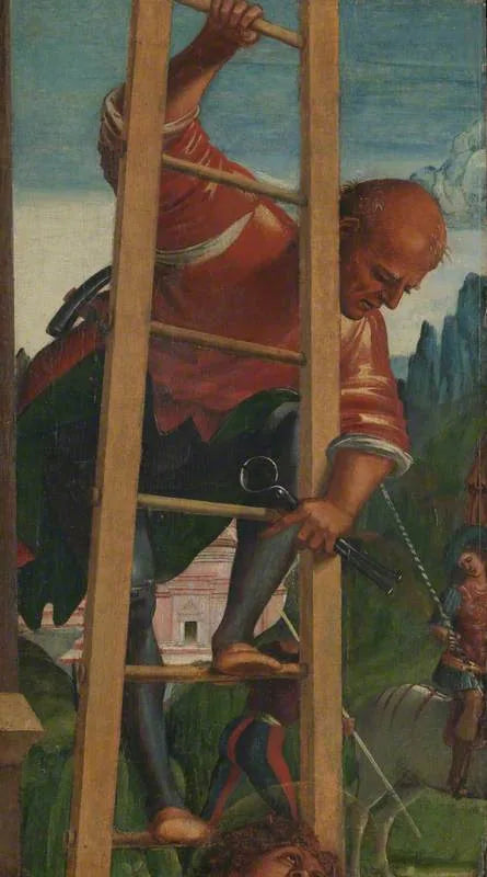Der Mann auf einer Leiter - Luca Signorelli