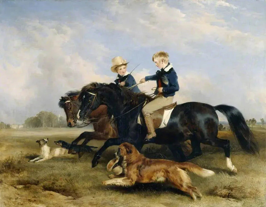 Der ehrenwerte E. S. Russell et son frère - Edwin Henry Landseer