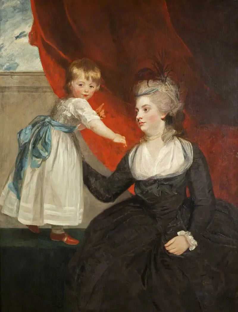 Die ehrenwerte Frances Courtenay, Lady Honywood (geboren 1763) und ihre Tochter - Joshua Reynolds