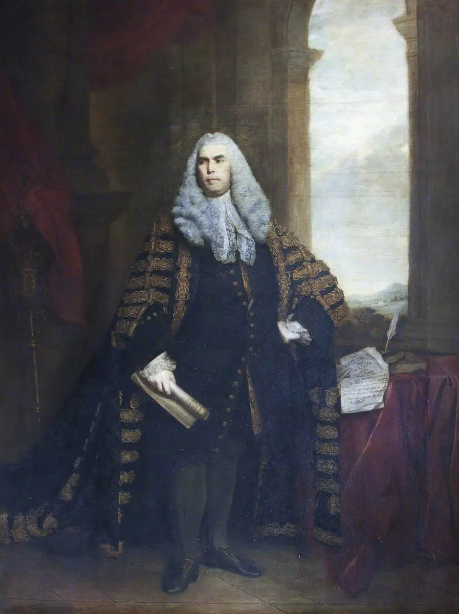 Der ehrenwerte Sir John Cust, 3. Baronet von Pinchbeck und 6. Baronet von Humby (1718-1770), in Präsidentenmontur - Joshua Reynolds