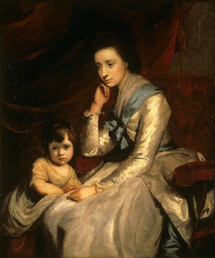 Die ehrenwerte Theresa Robinson, Mme Parker (1744-1775) und ihr Sohn, John Parker, zukünftiger 1. Graf von Morley (1772-1840) - Joshua Reynolds