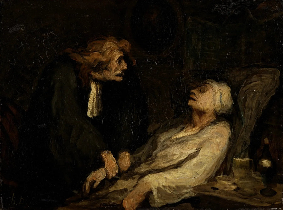 Der Hypochonder (Der eingebildete Kranke) - Honoré Daumier